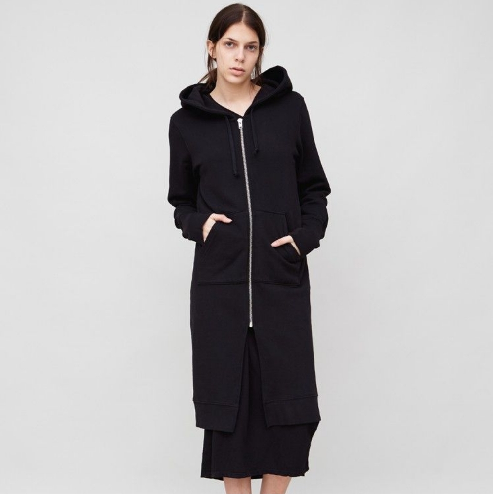OAK NYC Long Slouch Hoodie in Black XS